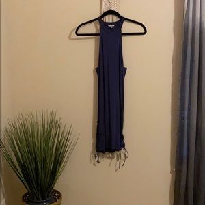 Navy Blue Tight Halter Top Dress